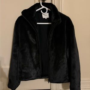 Vince Faux Fur Black Jacket
